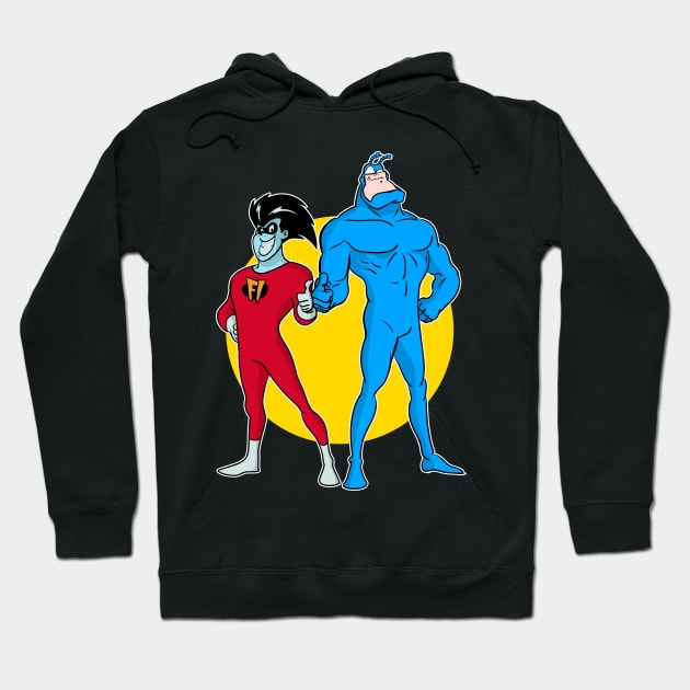 Freakazoid n The Tick Hoodie by AlanSchell76